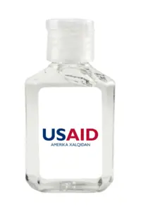 USAID Uzbek - Antibacterial Hand Sanitizer Gel on White Label
