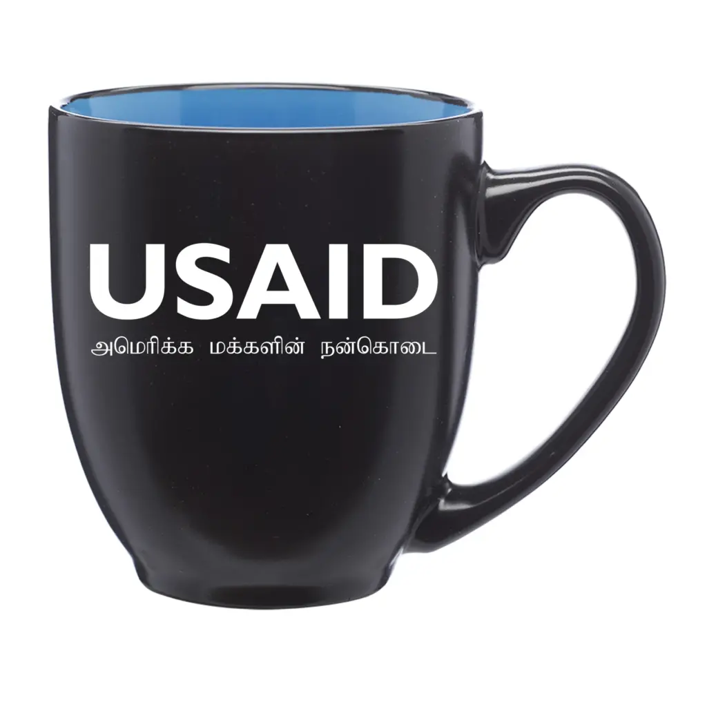 USAID Tamil - 16 Oz. Bistro Two-Tone Ceramic Mugs