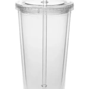 USAID Khmer - 20 Oz. Double Wall Acrylic Bottles w/Straws