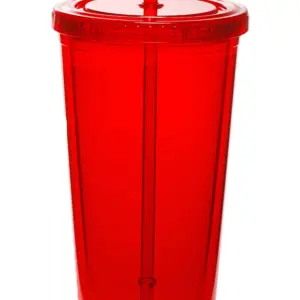 USAID Dari - 20 Oz. Double Wall Acrylic Bottles w/Straws