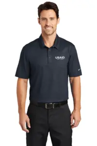 USAID Uzbek - Nike Golf Dri-FIT Embossed Tri-Blade Polo Shirt