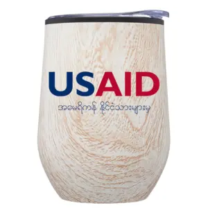 USAID Burmese - 12 Oz. Palmera Stemless Wine Tumbler w/Lid