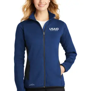 USAID Tetum Eddie Bauer Ladies Full-Zip Heather Stretch Fleece Jacket