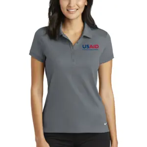 USAID Mongolian Nike Ladies Dri-FIT Solid Icon Pique Polo Shirt