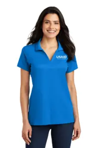 USAID Hun Port Authority Ladies Rapid Dry Mesh Polo Shirt