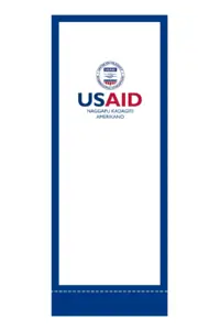 USAID Ilocano Econo 24" Small Table Top Retractable Banner - Full Color