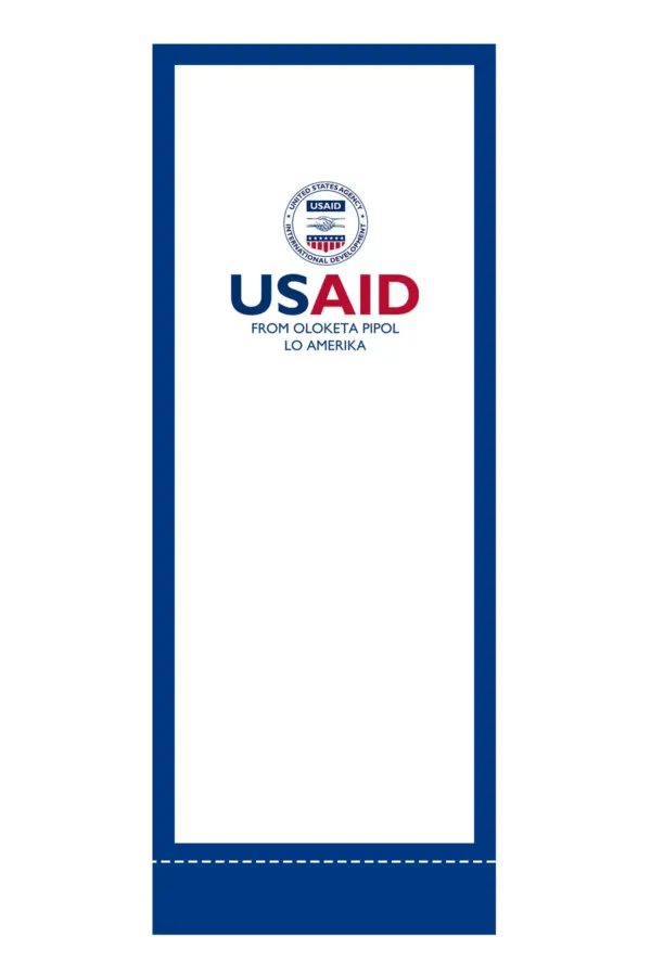 USAID Pijin Econo 24" Small Table Top Retractable Banner - Full Color