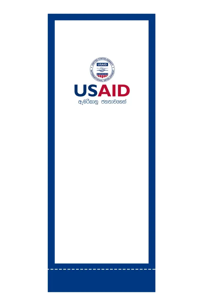 USAID Sinhala Econo 24" Small Table Top Retractable Banner - Full Color