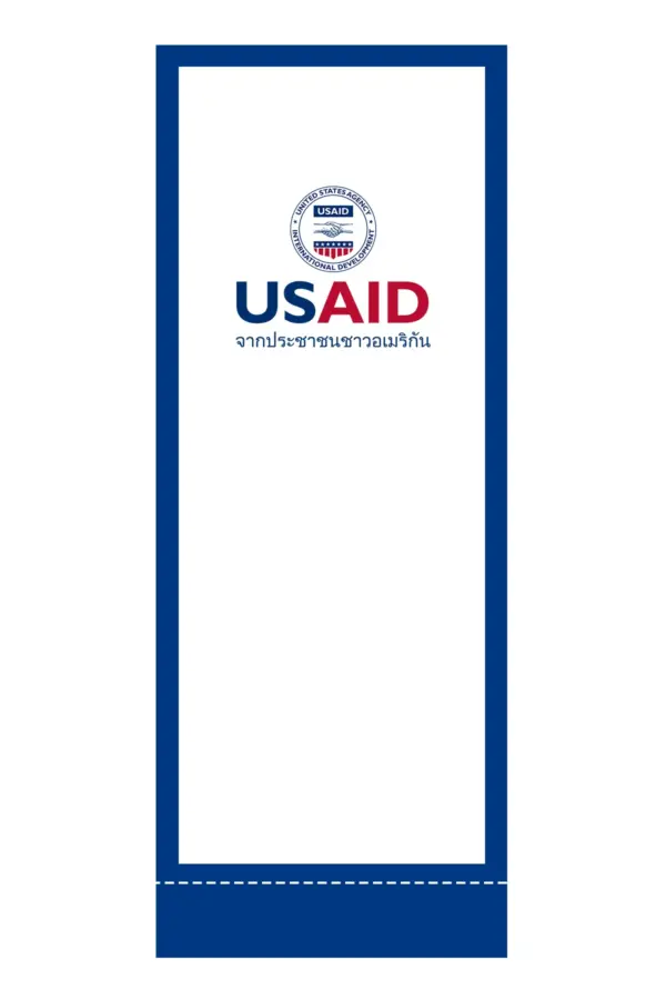 USAID Thai Econo 24" Small Table Top Retractable Banner - Full Color