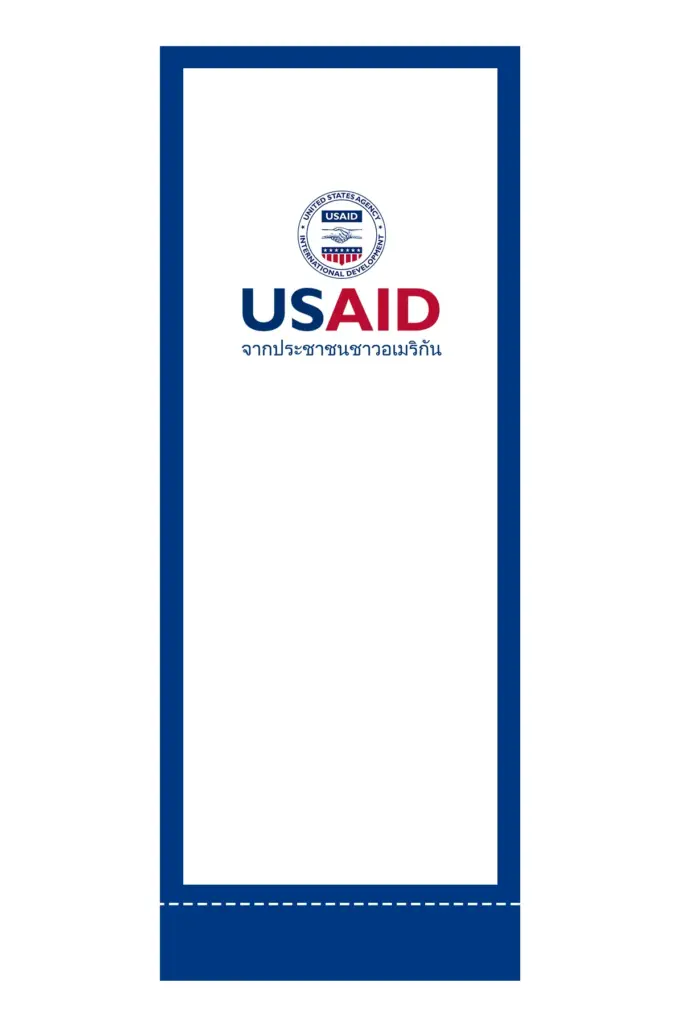 USAID Thai Econo 24" Small Table Top Retractable Banner - Full Color