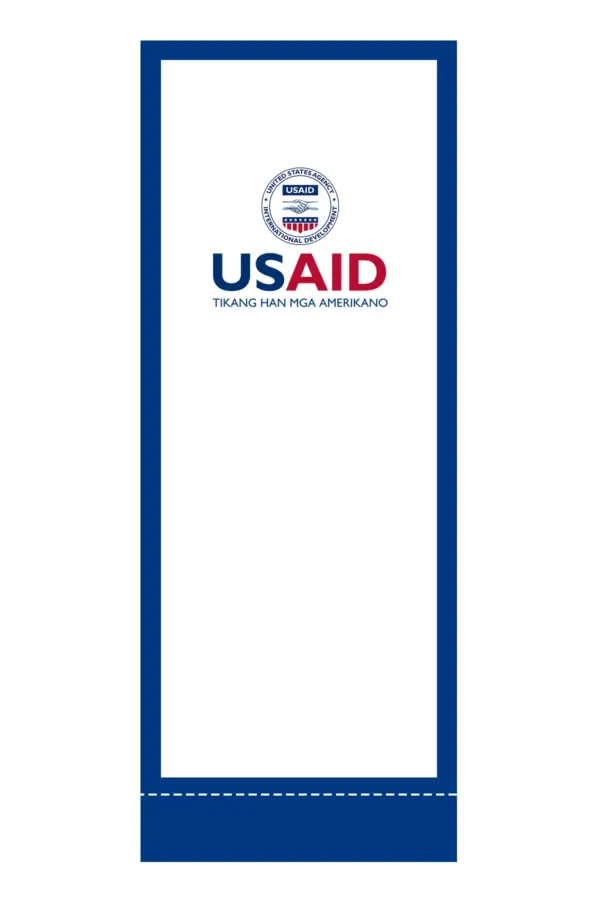 USAID Waray-Waray Econo 24" Small Table Top Retractable Banner - Full Color
