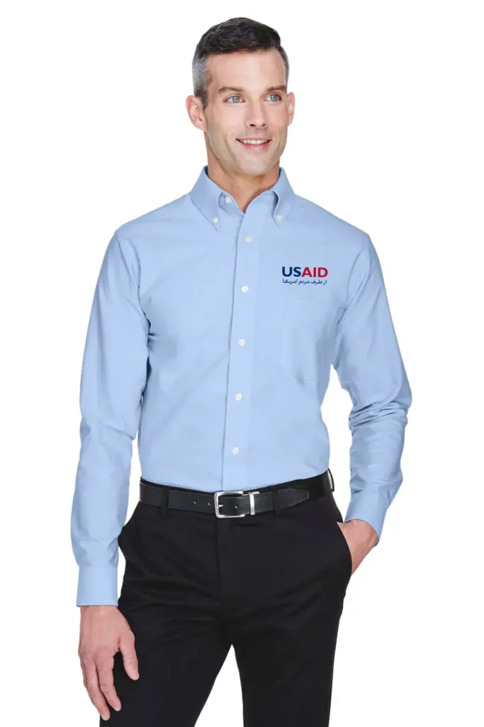 USAID Farsi - ULTRACLUB Men's Classic Wrinkle-Resistant Long-Sleeve Oxford