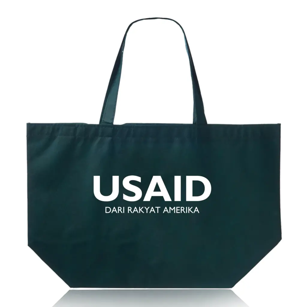 USAID Bahasa Indonesia - Budget Non-Woven Shopper Tote Bags (20"x13")