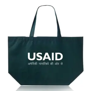 USAID Hindi - Budget Non-Woven Shopper Tote Bags (20"x13")