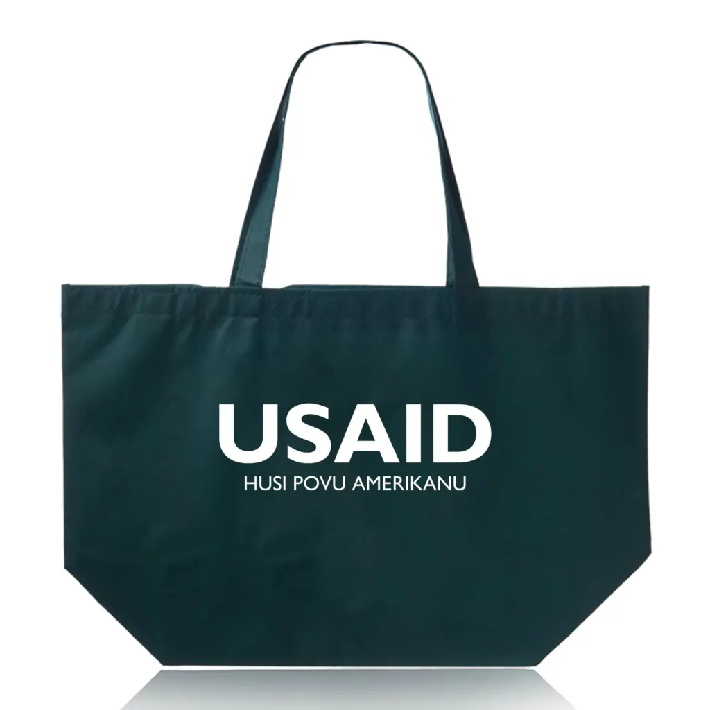 USAID Tetum - Budget Non-Woven Shopper Tote Bags (20"x13")