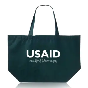 USAID Burmese - Budget Non-Woven Shopper Tote Bags (20"x13")
