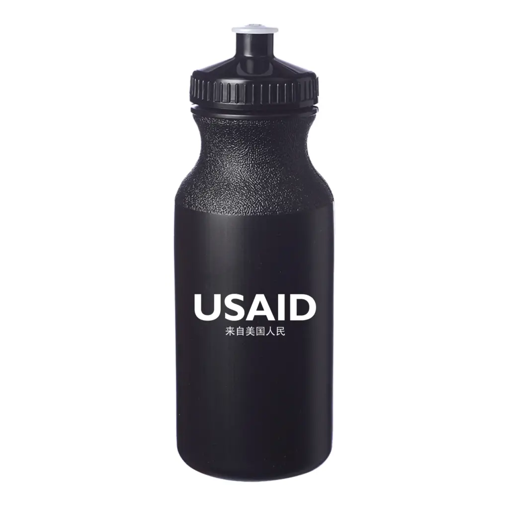 USAID Mandarin - 20 Oz. Custom Plastic Water Bottles