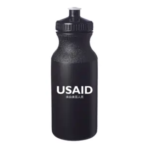 USAID Mandarin - 20 Oz. Custom Plastic Water Bottles