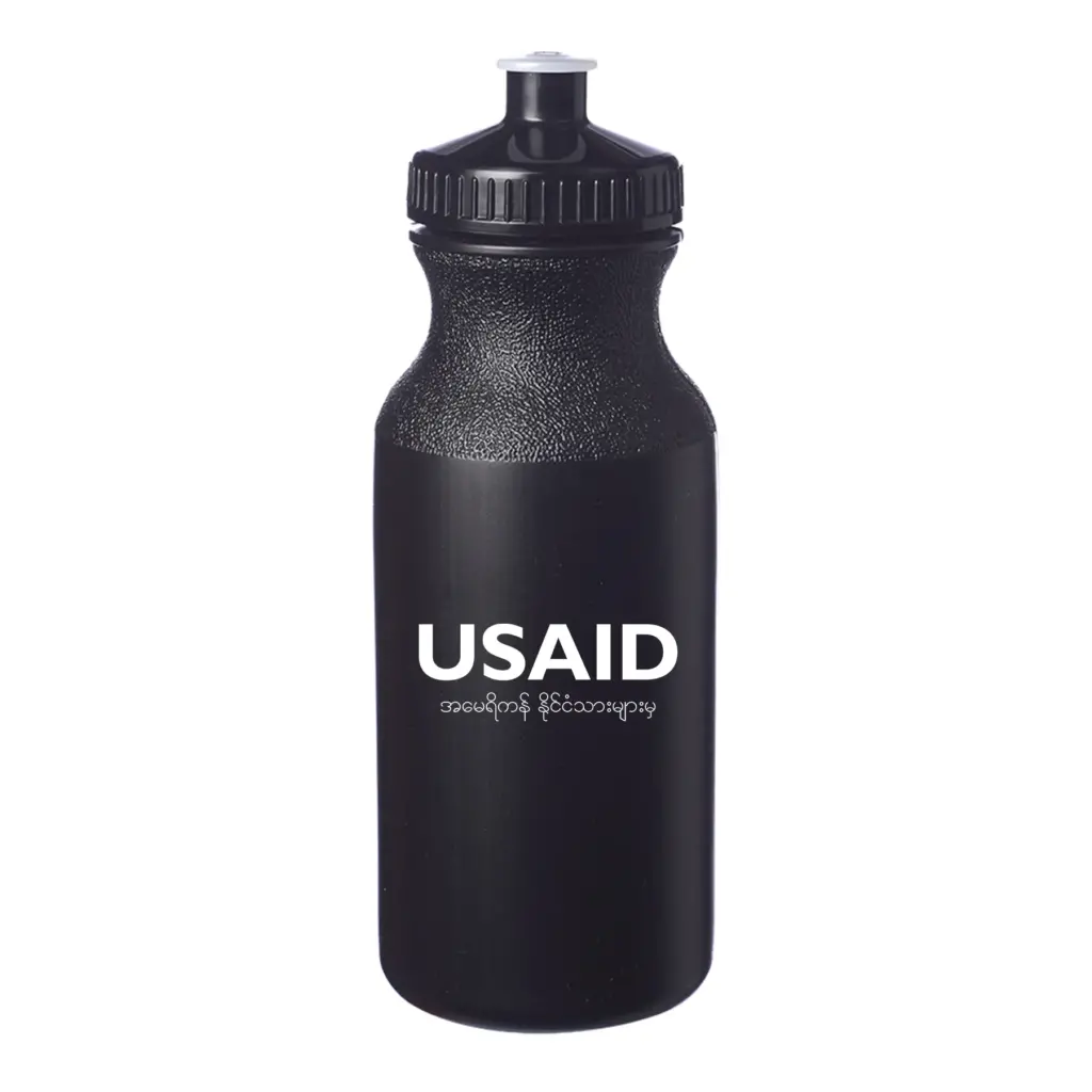USAID Burmese - 20 Oz. Custom Plastic Water Bottles