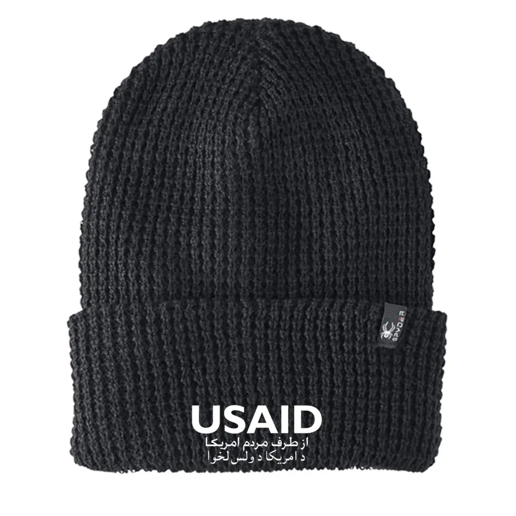 USAID Dari Pashto - Embroidered SPYDER Adult Vertex Knit Beanie
