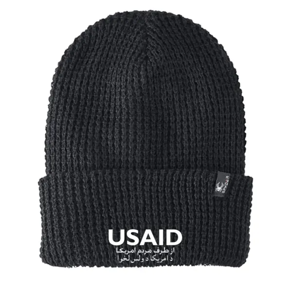 USAID Dari Pashto - Embroidered SPYDER Adult Vertex Knit Beanie