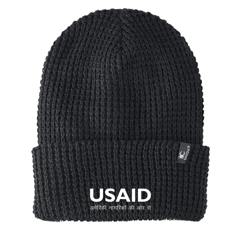 USAID Hindi - Embroidered SPYDER Adult Vertex Knit Beanie