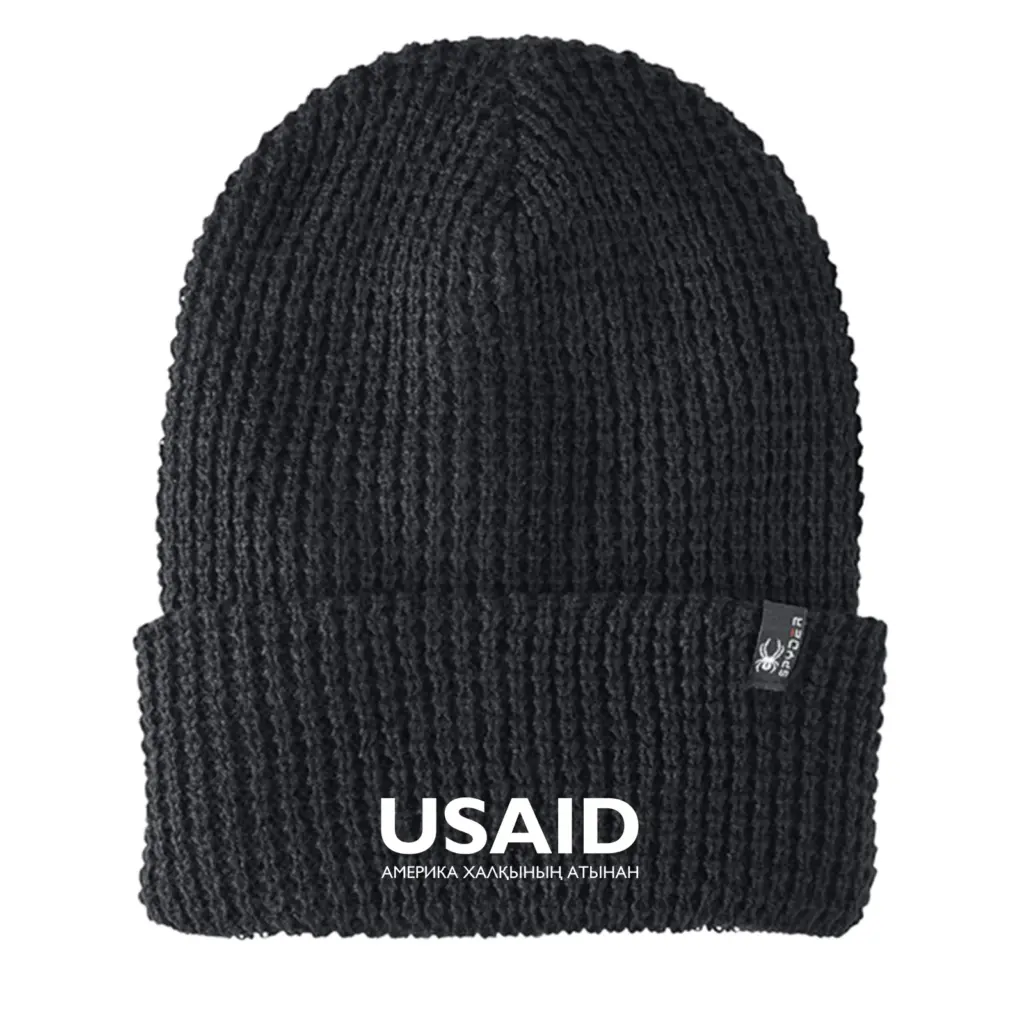 USAID Kazakh - Embroidered SPYDER Adult Vertex Knit Beanie