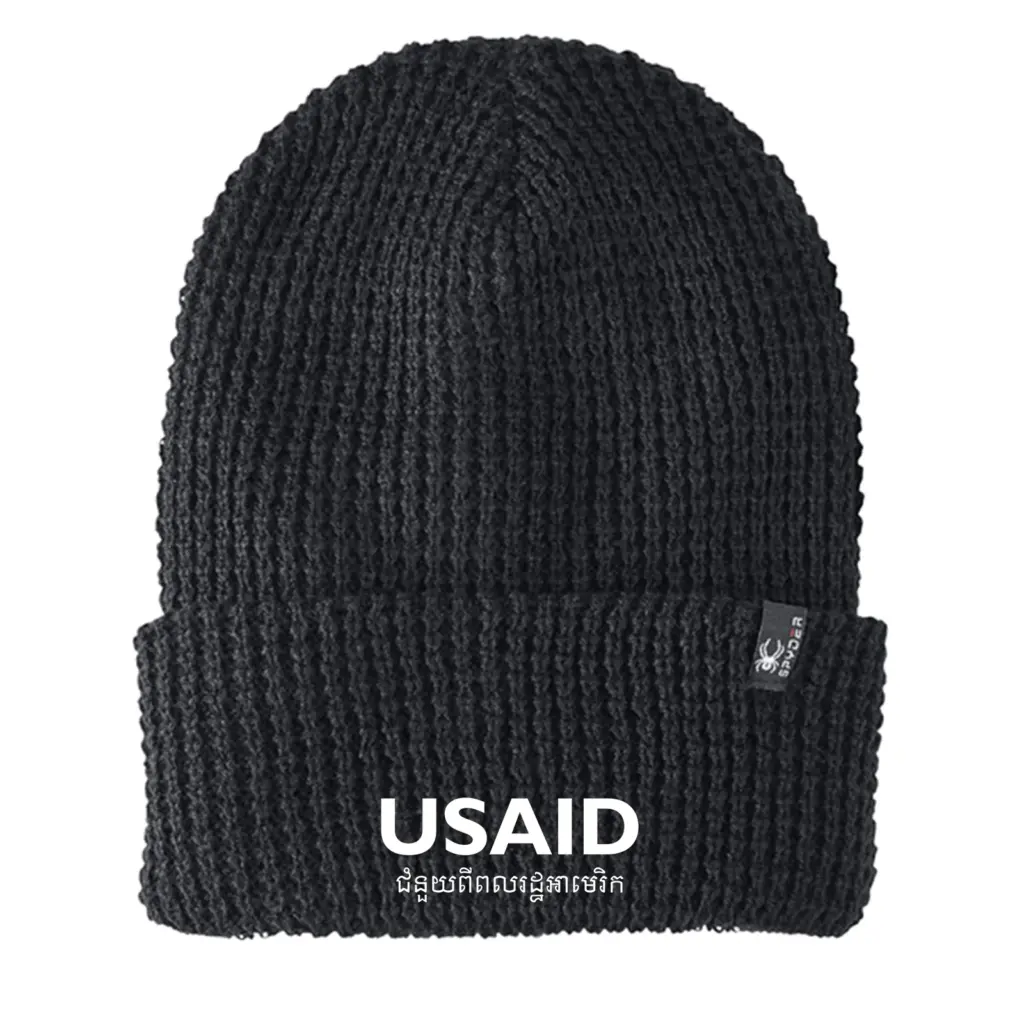 USAID Khmer - Embroidered SPYDER Adult Vertex Knit Beanie