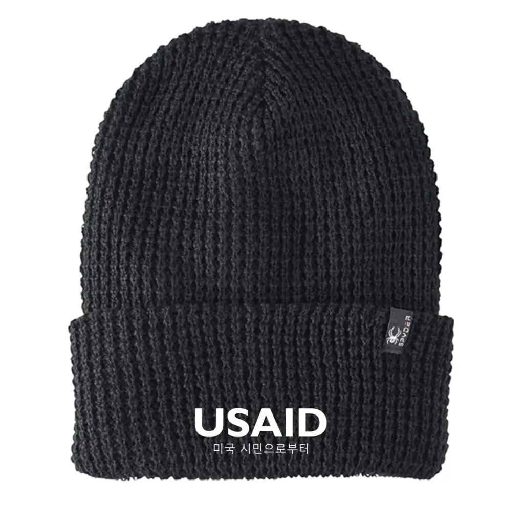 USAID Korean - Embroidered SPYDER Adult Vertex Knit Beanie