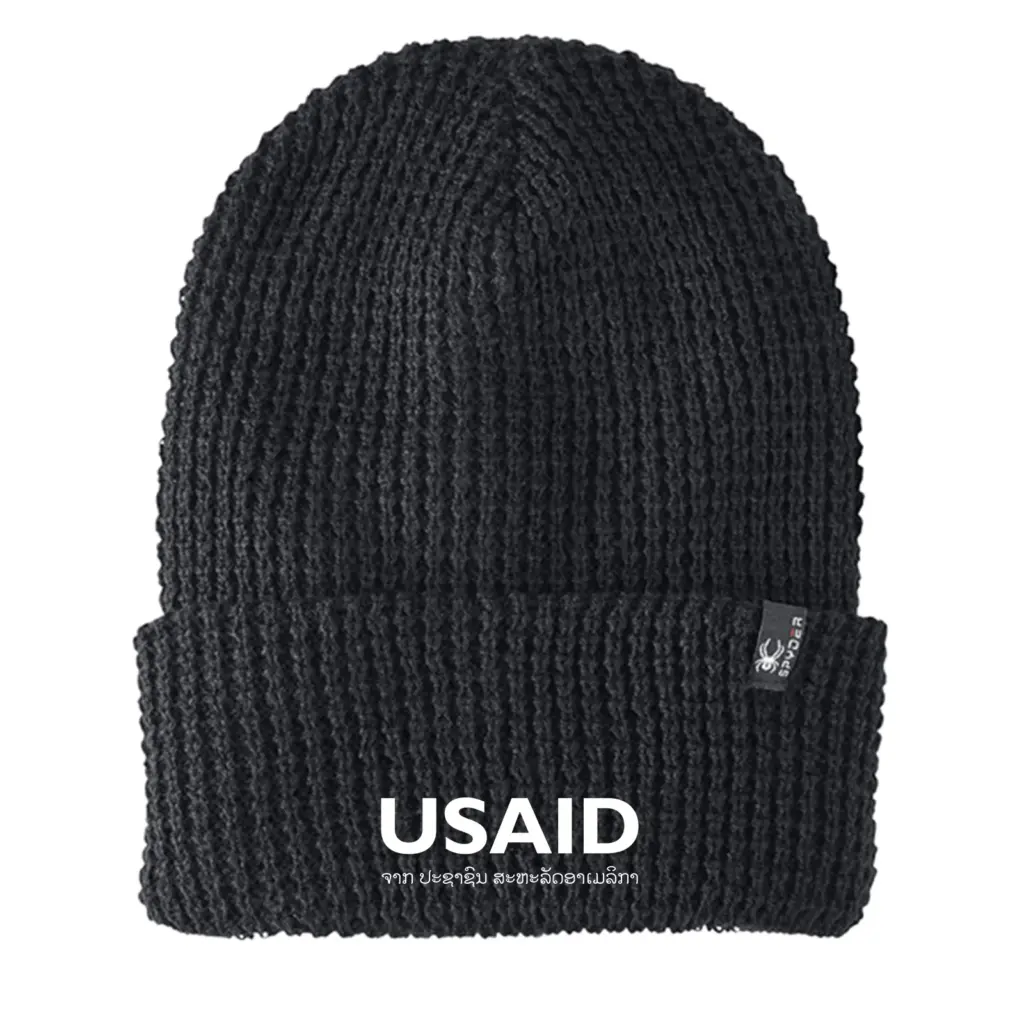 USAID Lao - Embroidered SPYDER Adult Vertex Knit Beanie