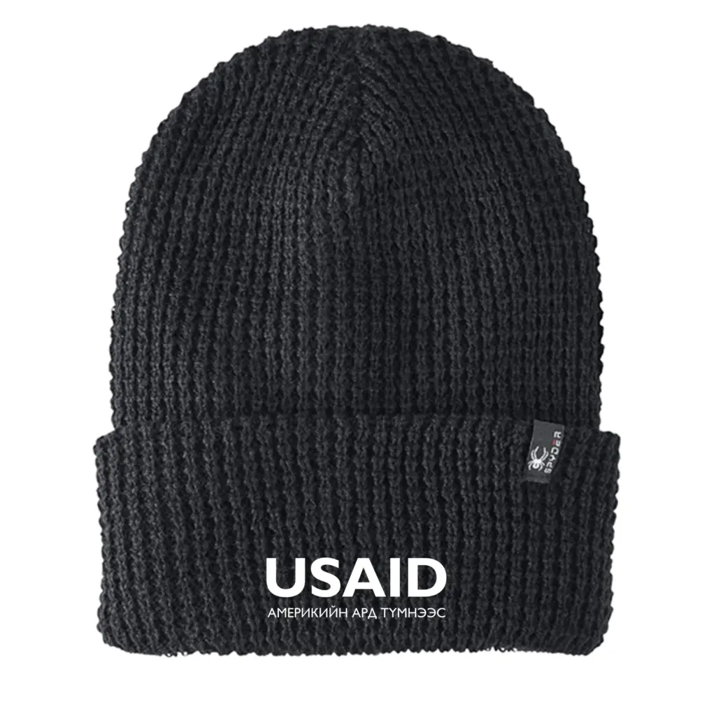 USAID Mongolian - Embroidered SPYDER Adult Vertex Knit Beanie