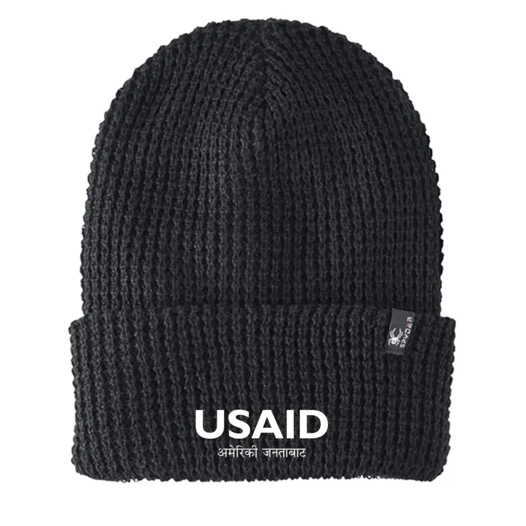 USAID Nepali - Embroidered SPYDER Adult Vertex Knit Beanie