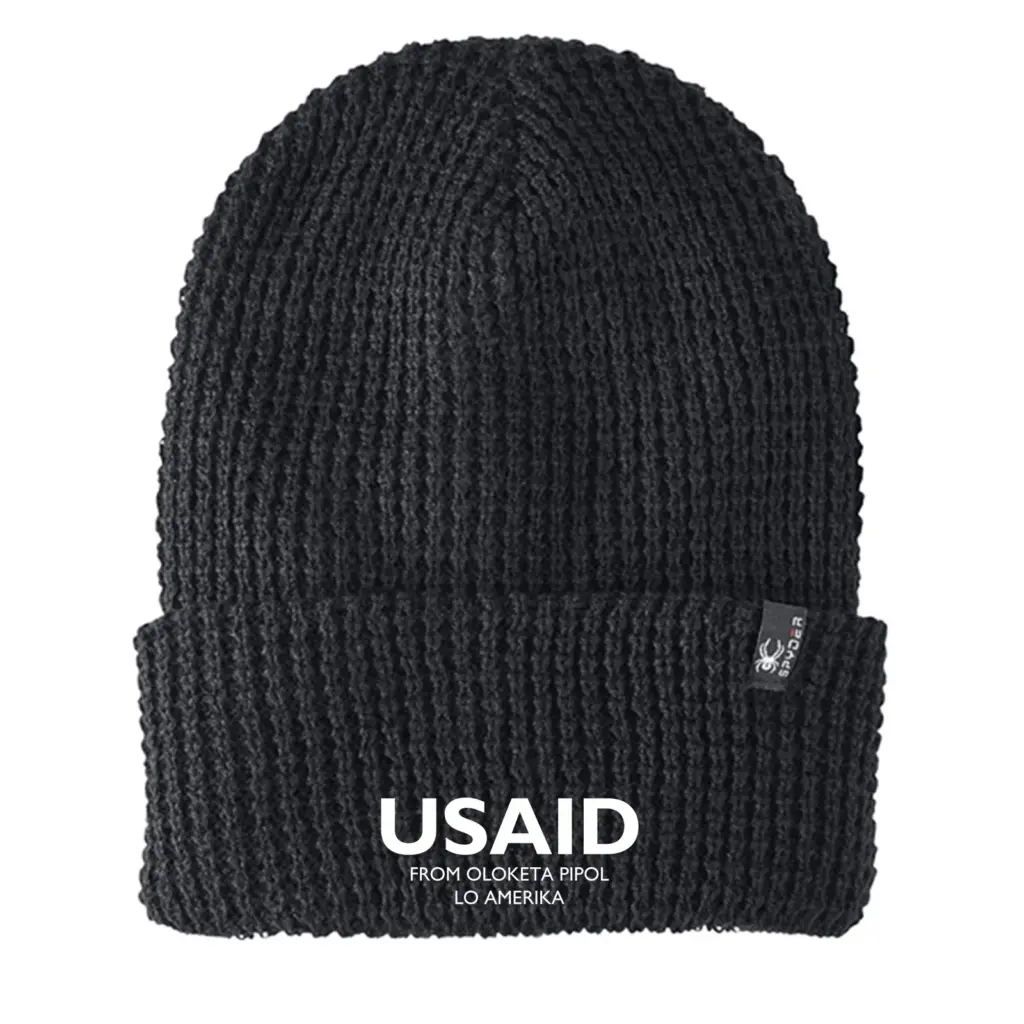 USAID Pijin - Embroidered SPYDER Adult Vertex Knit Beanie