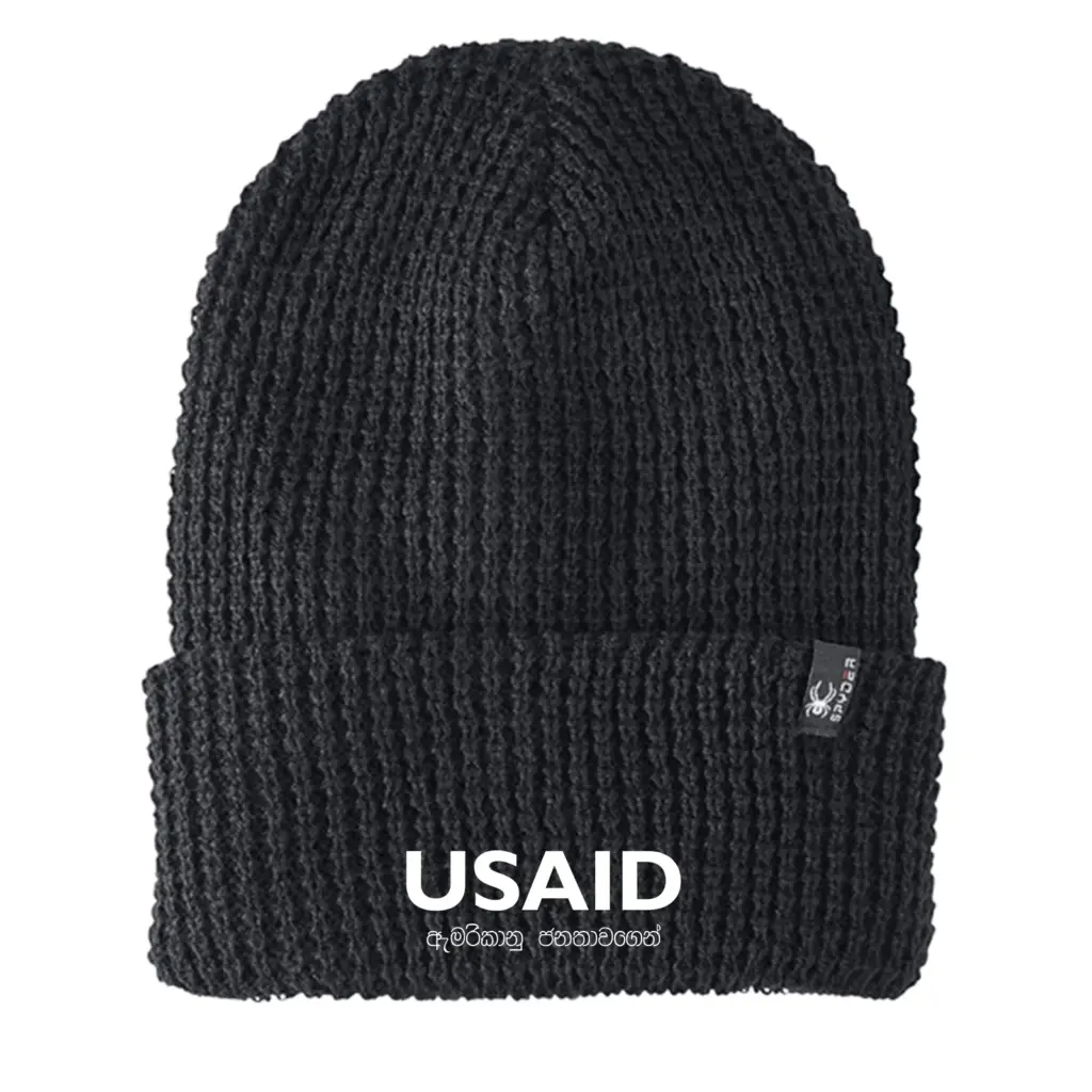 USAID Sinhala - Embroidered SPYDER Adult Vertex Knit Beanie