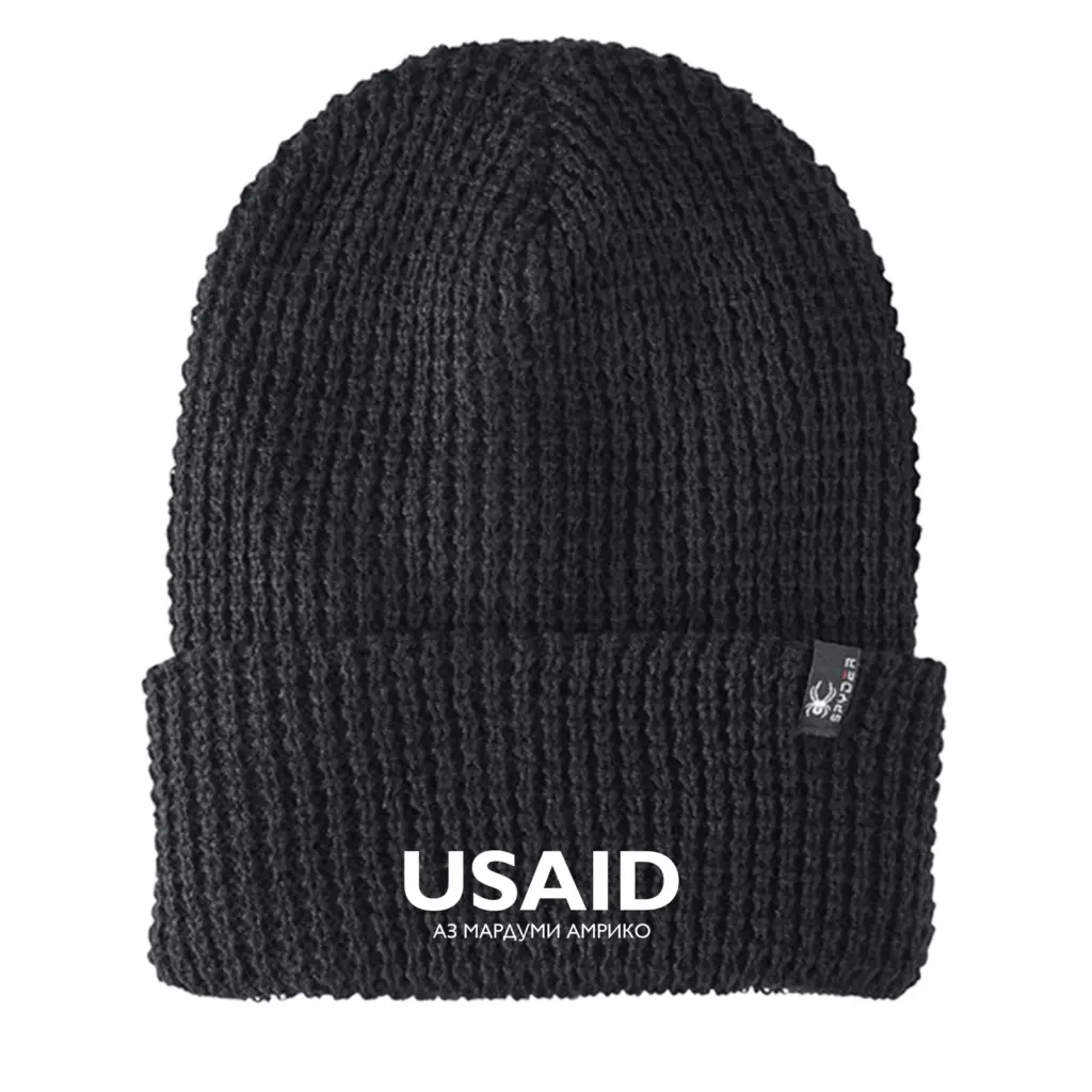 USAID Tajik - Embroidered SPYDER Adult Vertex Knit Beanie