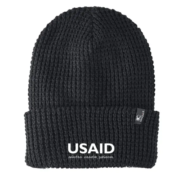 USAID Tamil - Embroidered SPYDER Adult Vertex Knit Beanie