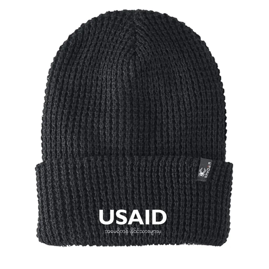 USAID Burmese - Embroidered SPYDER Adult Vertex Knit Beanie