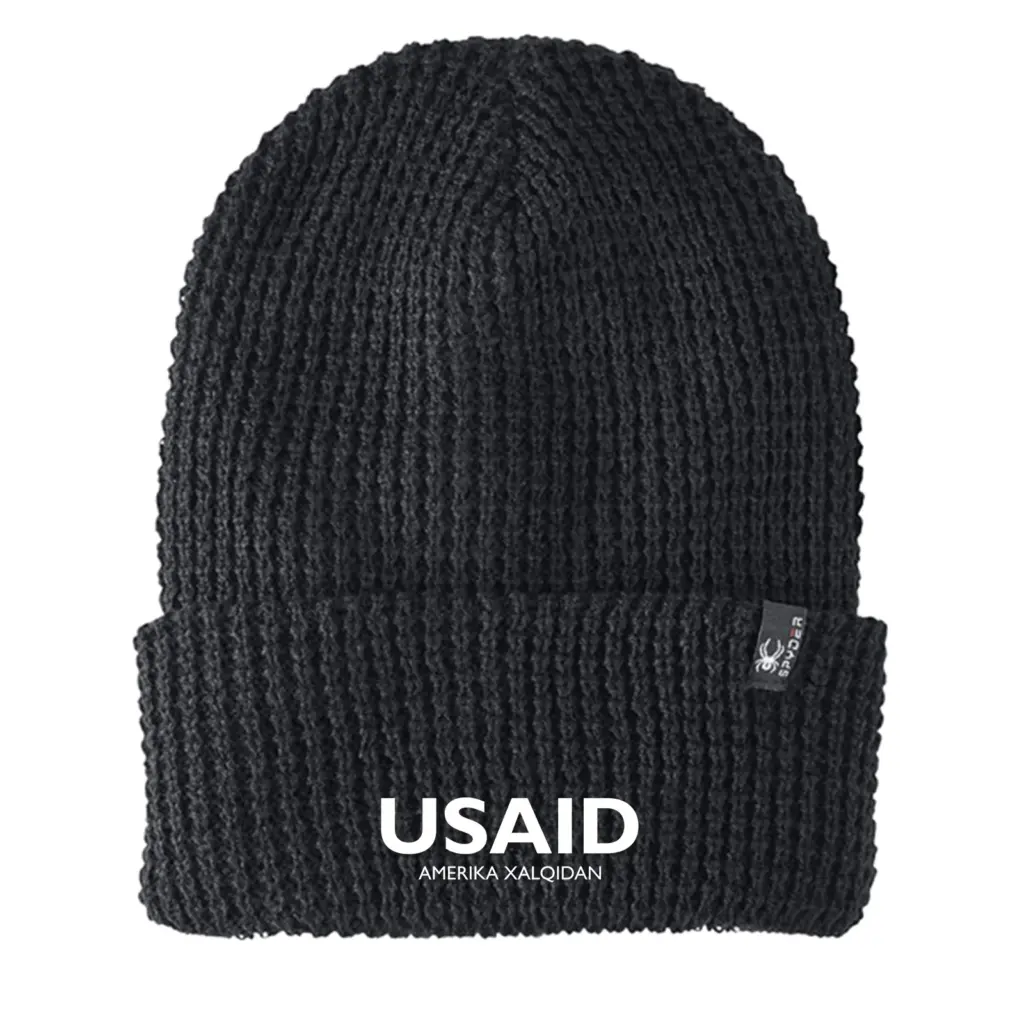USAID Uzbek - Embroidered SPYDER Adult Vertex Knit Beanie