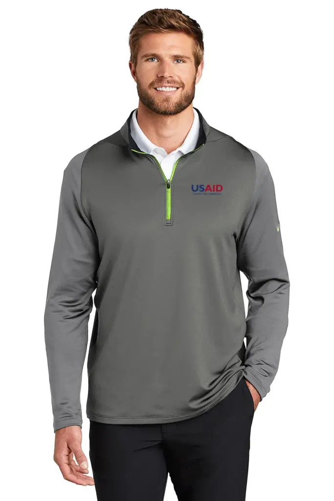 USAID Bicolano - Nike Golf Men's Dri-FIT Stretch 1/2-Zip Cover-Up Shirt