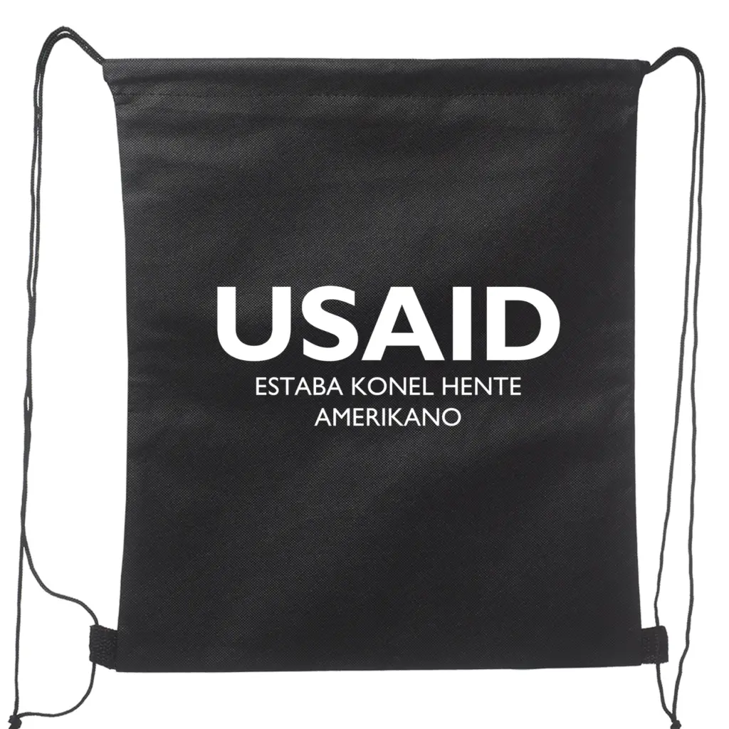 USAID Chavacano - Non-Woven Drawstring Backpacks (14.5"x17.5")