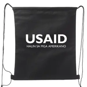 USAID Hiligaynon - Non-Woven Drawstring Backpacks (14.5"x17.5")