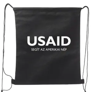USAID Hun - Non-Woven Drawstring Backpacks (14.5"x17.5")