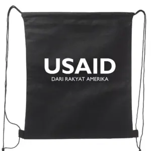 USAID Bahasa Indonesia - Non-Woven Drawstring Backpacks (14.5"x17.5")
