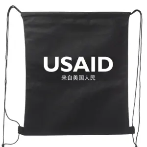 USAID Mandarin - Non-Woven Drawstring Backpacks (14.5"x17.5")
