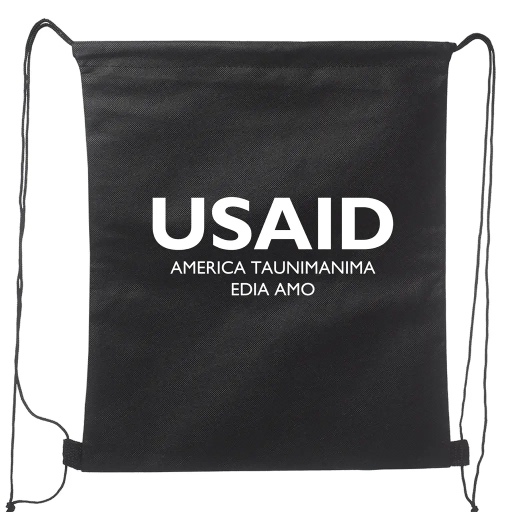 USAID Motu - Non-Woven Drawstring Backpacks (14.5"x17.5")