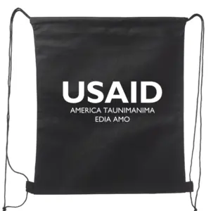 USAID Motu - Non-Woven Drawstring Backpacks (14.5"x17.5")