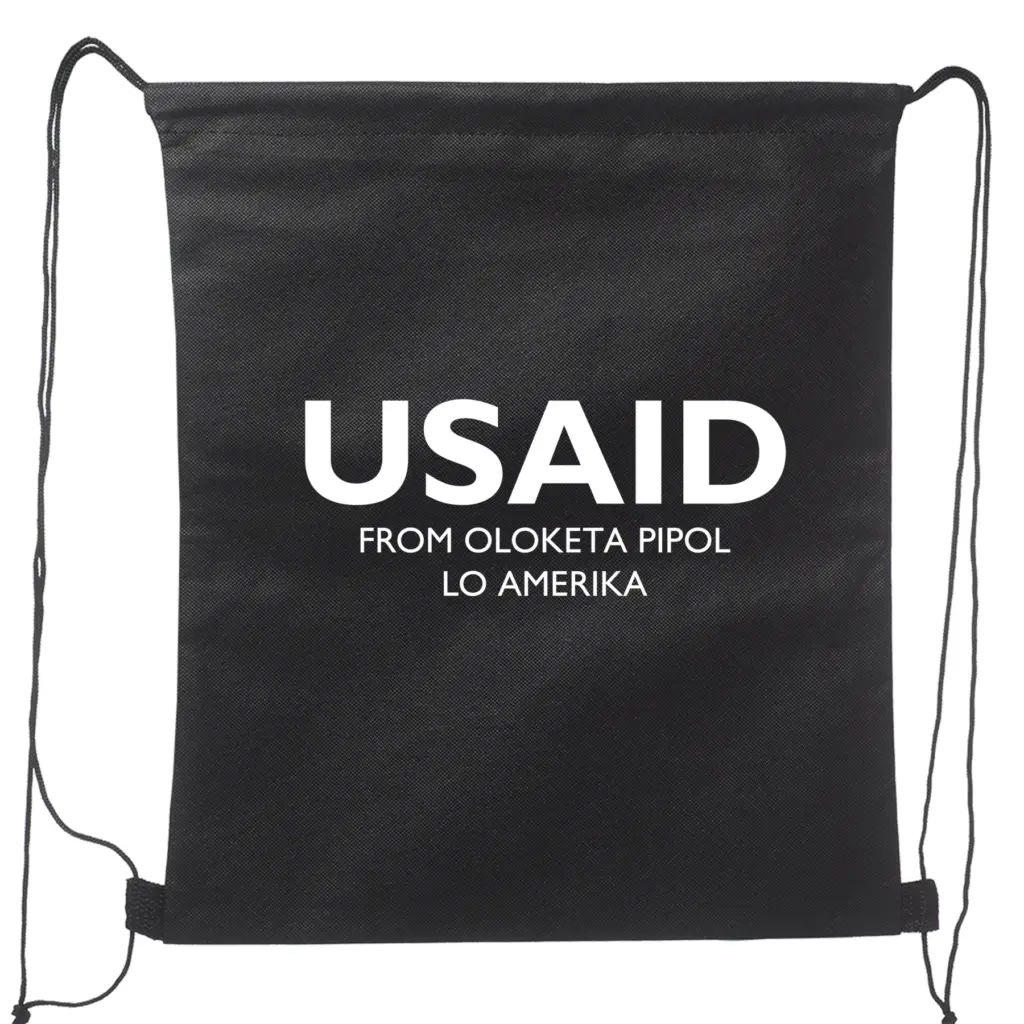 USAID Pijin - Non-Woven Drawstring Backpacks (14.5"x17.5")