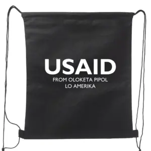 USAID Pijin - Non-Woven Drawstring Backpacks (14.5"x17.5")