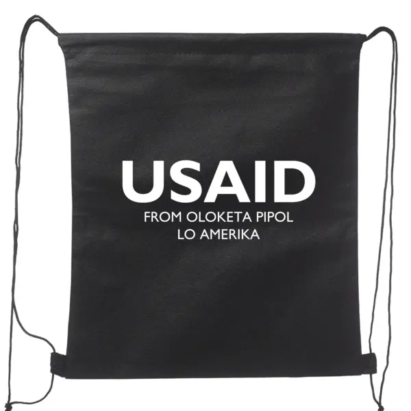 USAID Pijin - Non-Woven Drawstring Backpacks (14.5"x17.5")