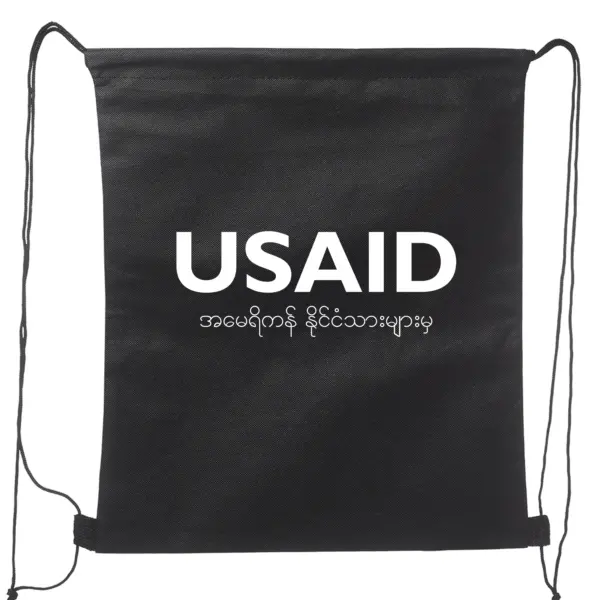 USAID Burmese - Non-Woven Drawstring Backpacks (14.5"x17.5")